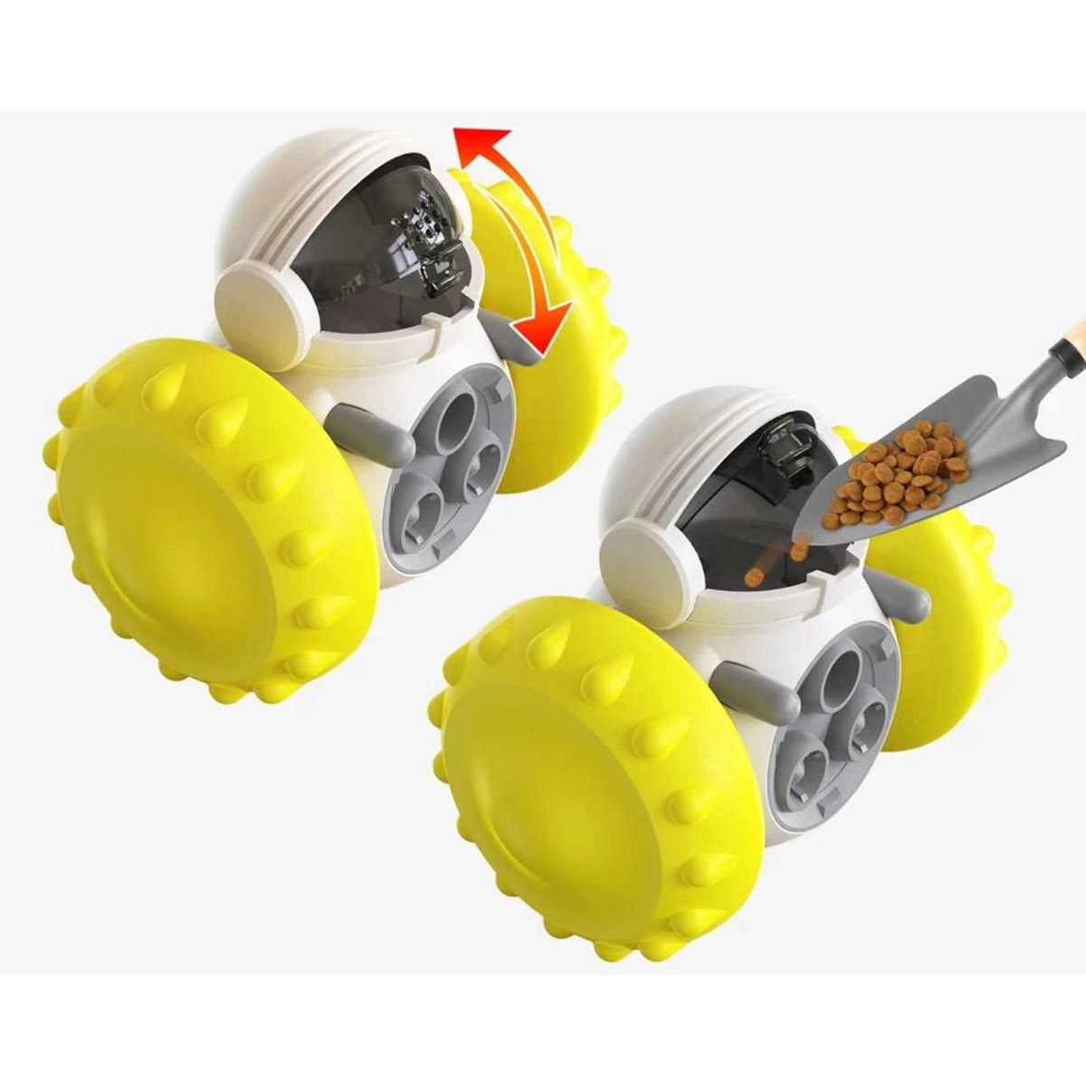 Robot Shaped Treat Dispenser Push Toy X152