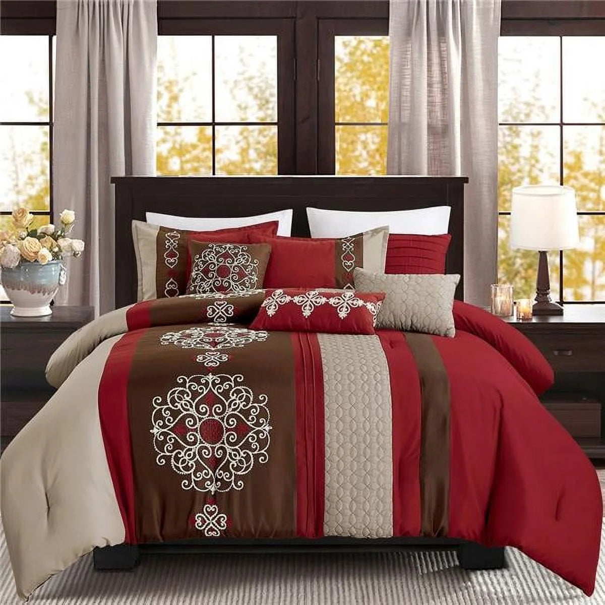 King Size 7 Piece Comforter Set K558175