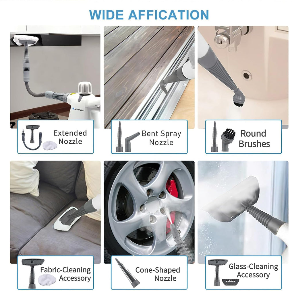 Pressurized Handheld Steam Cleaner with 10 pcs Accessories V28971