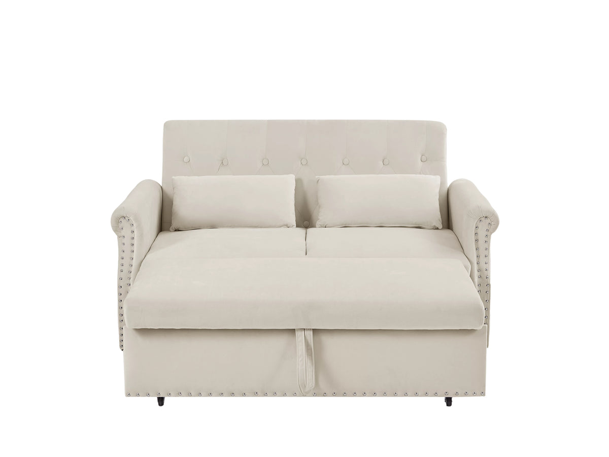 Velvet Convertible Sleeper Sofa Bed D12637