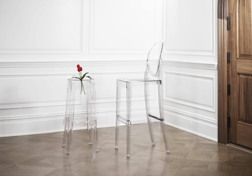 Clear Armless Barstool Y117