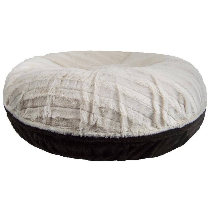 Natural Beauty Godiva Brown Extra Plush Faux Fur Bagel Pet Bed Z5623