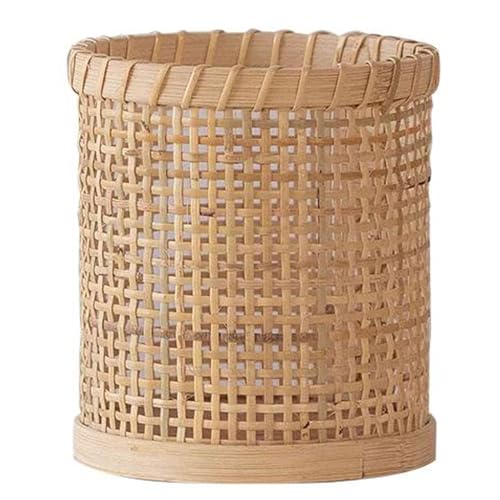 Rattan Woven Hurricane Glass Candle Holders J230