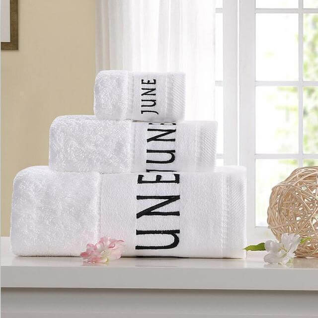 Cotton 3-Piece Bath Towels Set Q2589