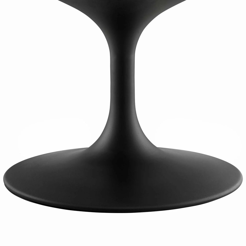 Oval Coffee Table Artificial Marble Stone Metal Black White F81384