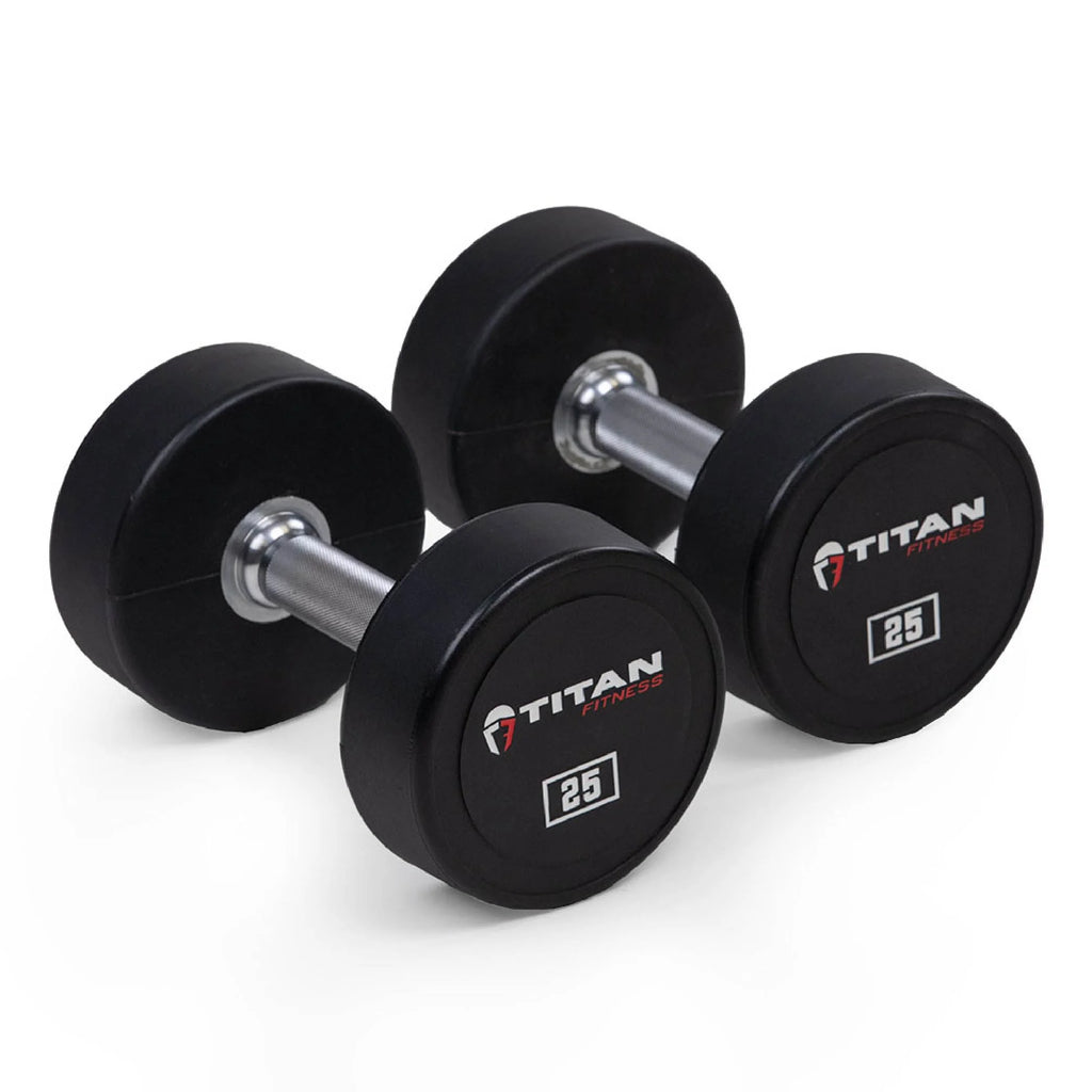 25 lb. Pair Round Urethane Dumbbells J709166