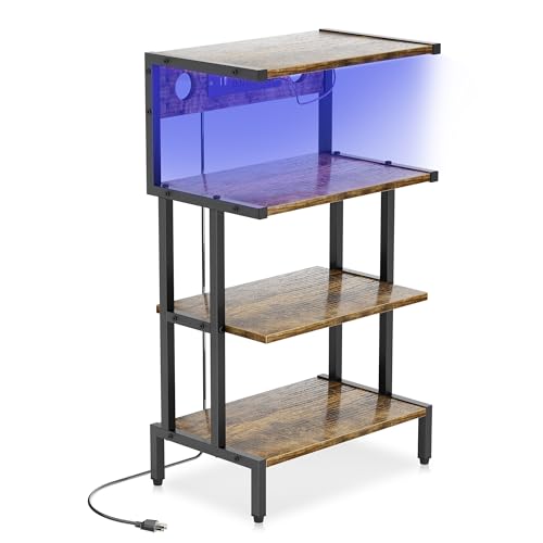 4-Tier Game Console Stand with Storage Shelves U9828