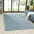 Blue 8x10 Shag Area Rug D3123