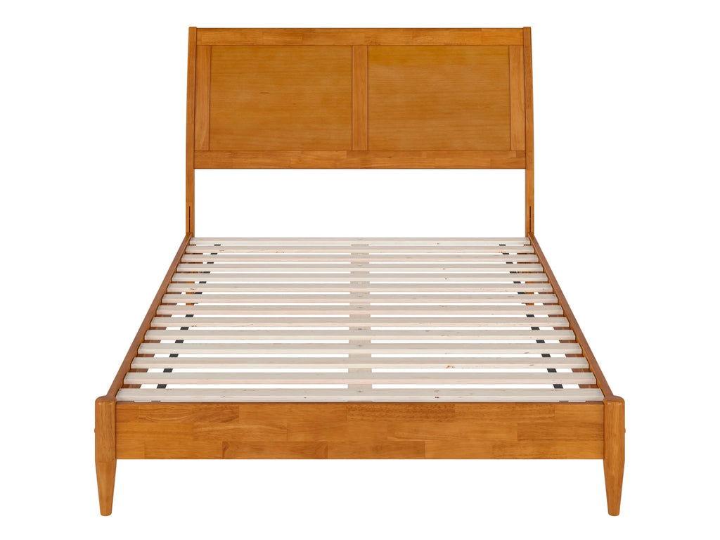 Full Solid Wood Low Profile Sleigh Platform Bed O5226