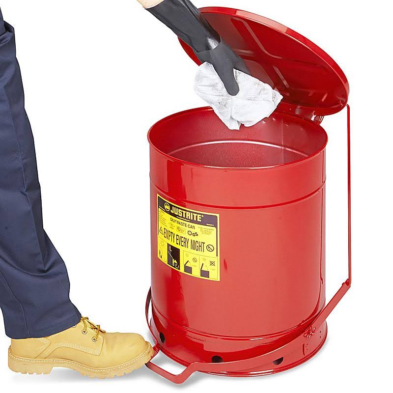 10 Gallon Red Oily Waste Can C577