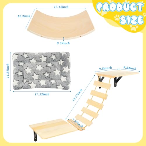 Set of 4 Cat Wall Shelves and Bridge Ladder I529246