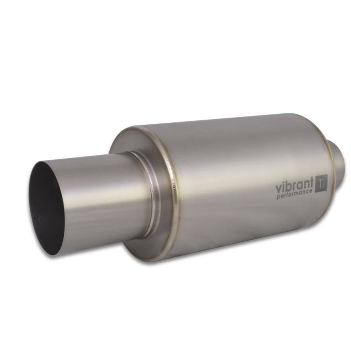 Titanium Muffler with Straight Cut Natural Tip 3in. Inlet / Outlet R826