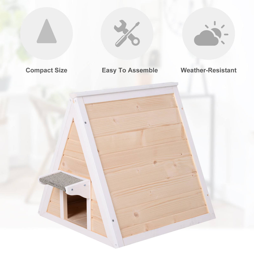 Solid Wood Cat Condo Outdoor Pet Shelter O168