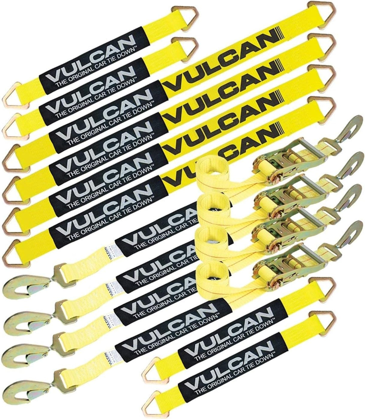 Axle Strap Tie Down Kit with Snap Hook Ratchet Straps C541