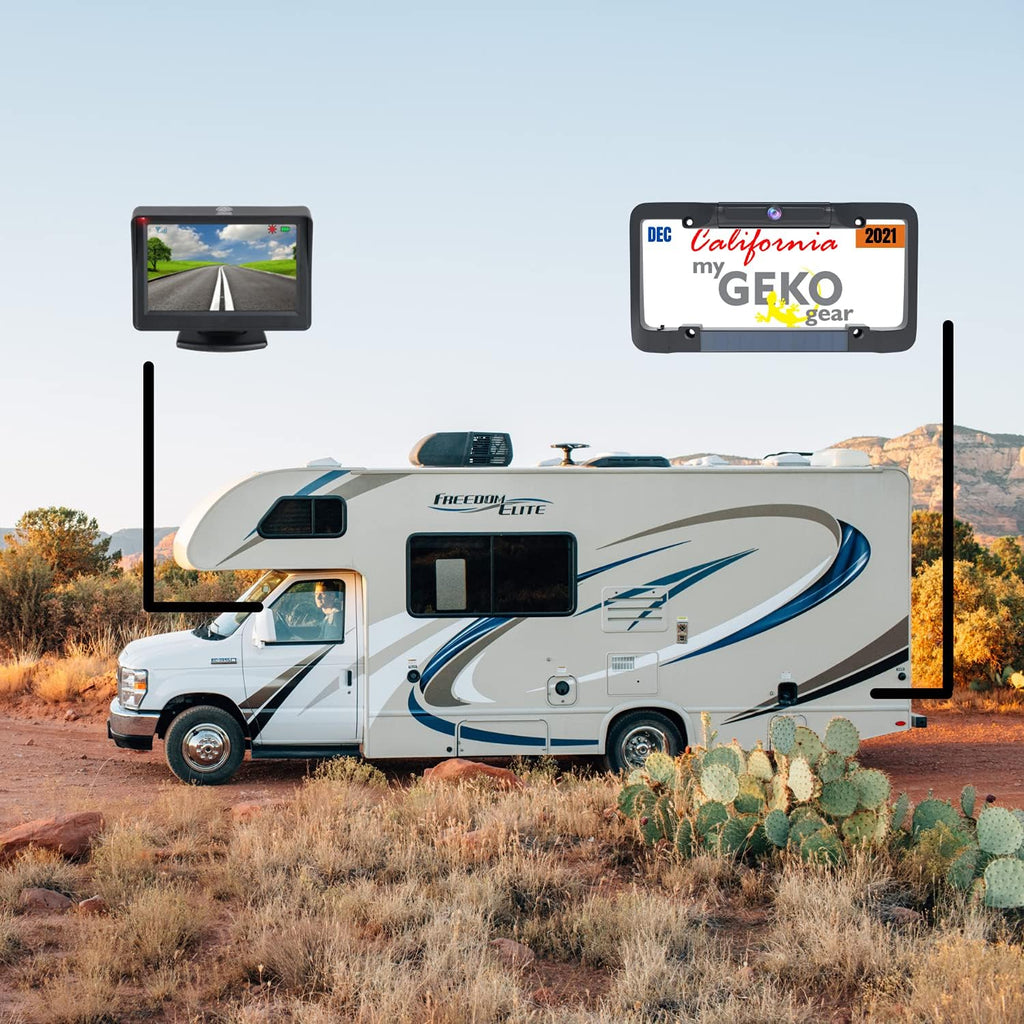 Solar Powered Wireless Backup Camera with 4.3 Monitor I1291
