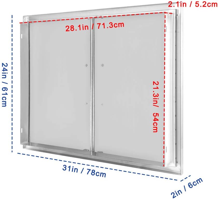 42 W X 21 H Stainless Steel Double Access Door I242505
