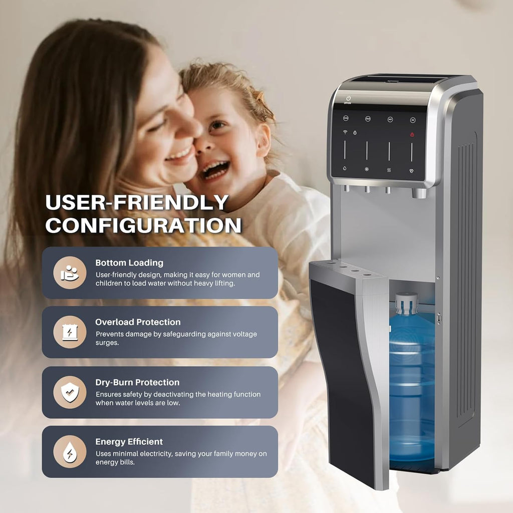 Stainless Steel Water Dispenser with Ice Maker E600495