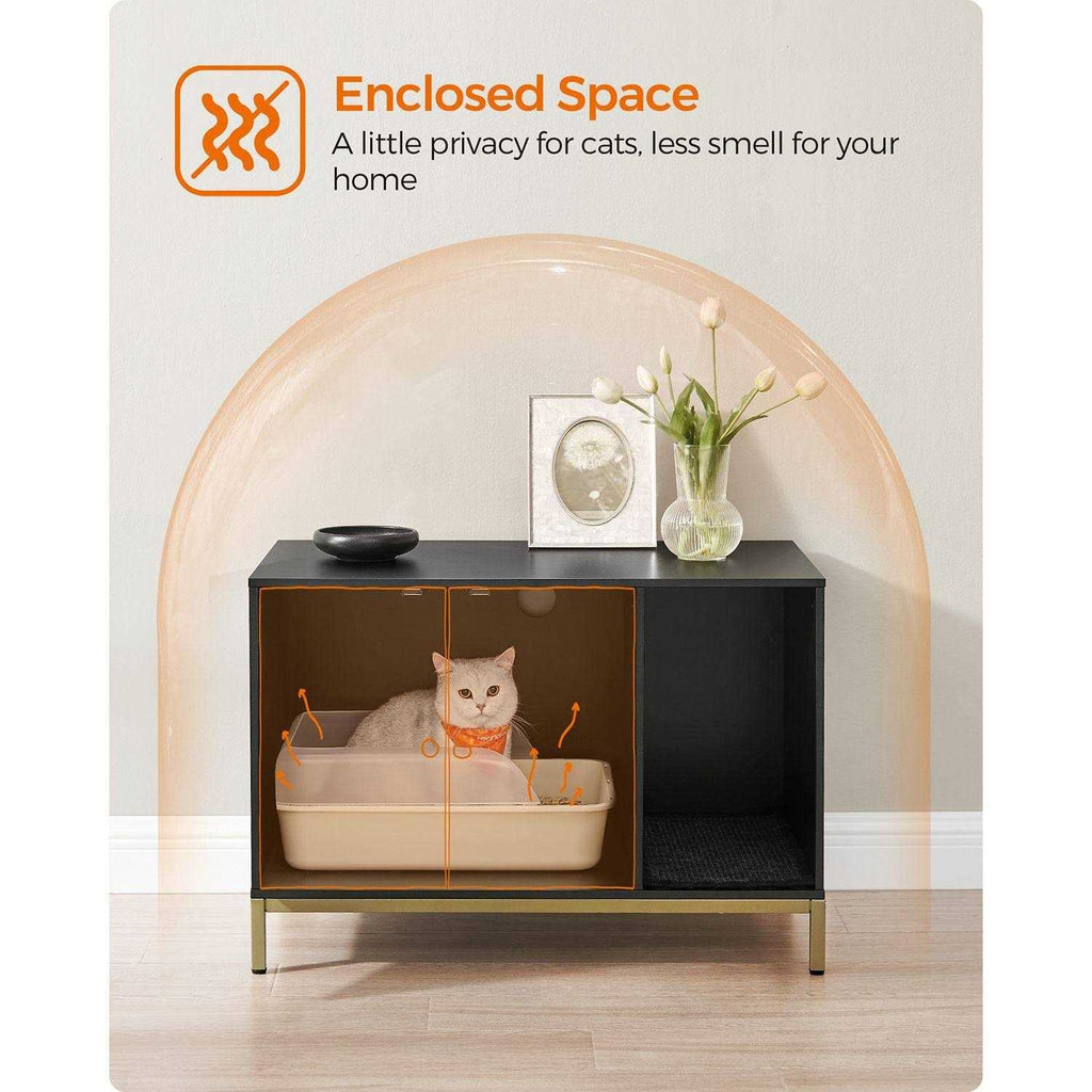 Litter Box Enclosure with Scratching Mat F31618