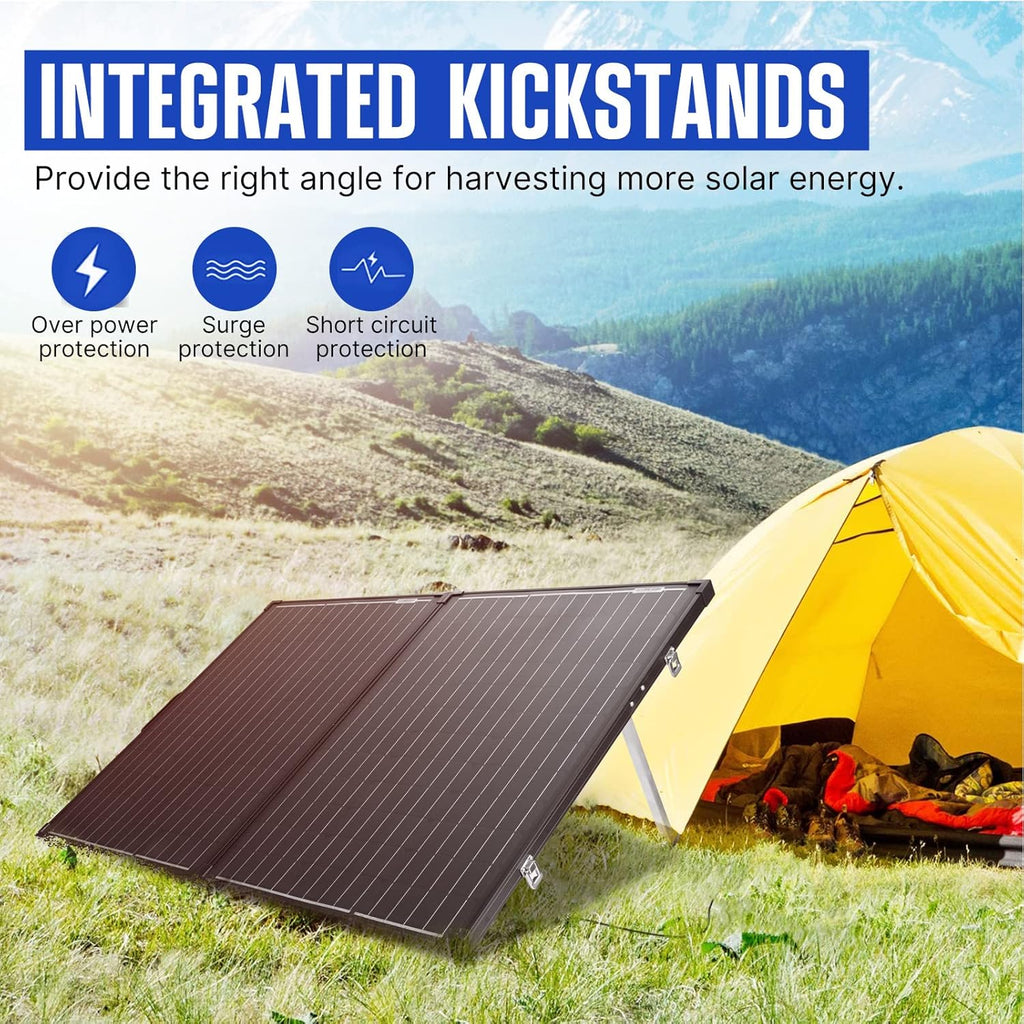 200W Monocrystalline Portable Foldable Solar Panel with 20A MPPT Controller F2021