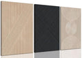Set of 3 Framed Neutral Abstract Canvas Wall Art 16"x24" K275