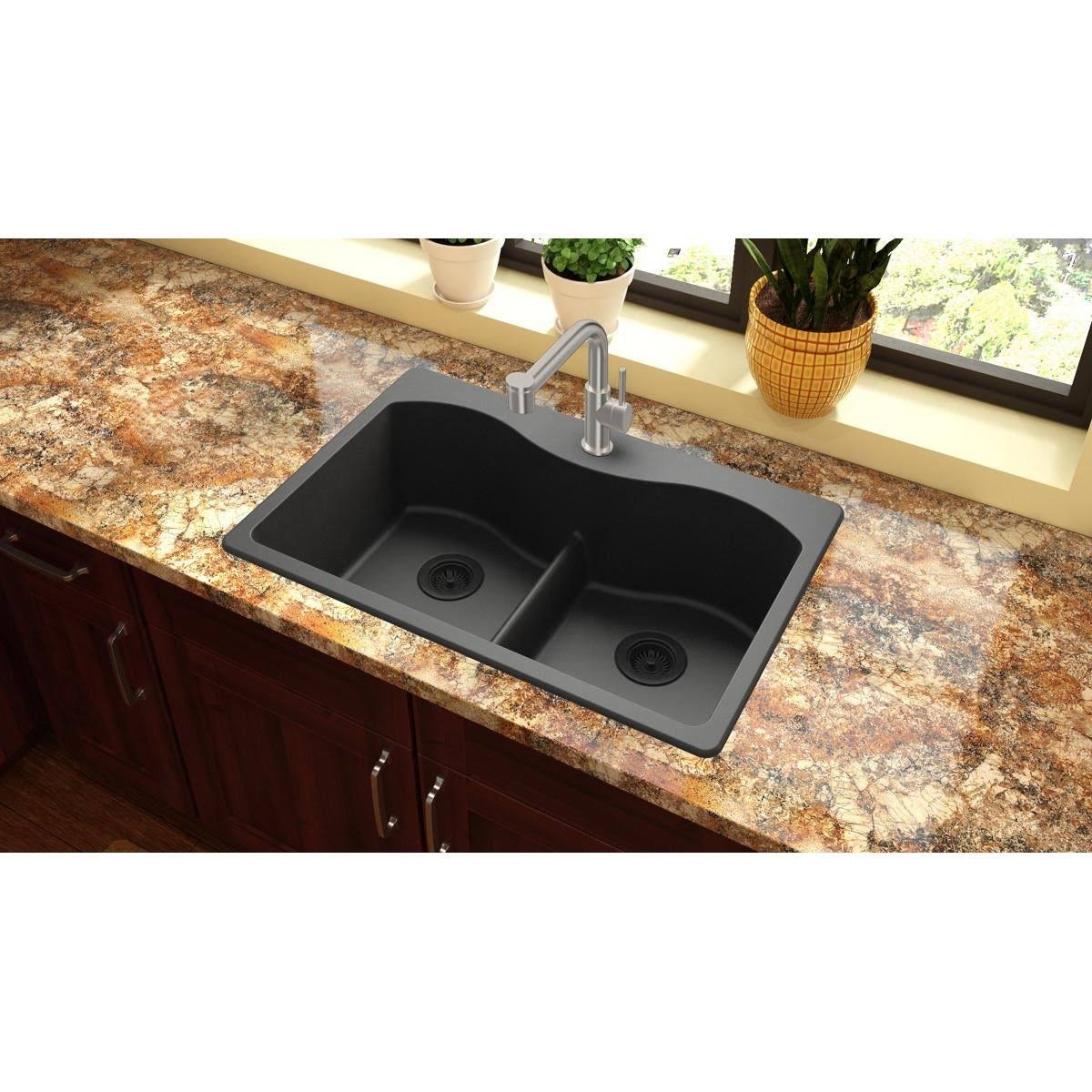 33-in Double-Bowl Drop-in Sink R146790