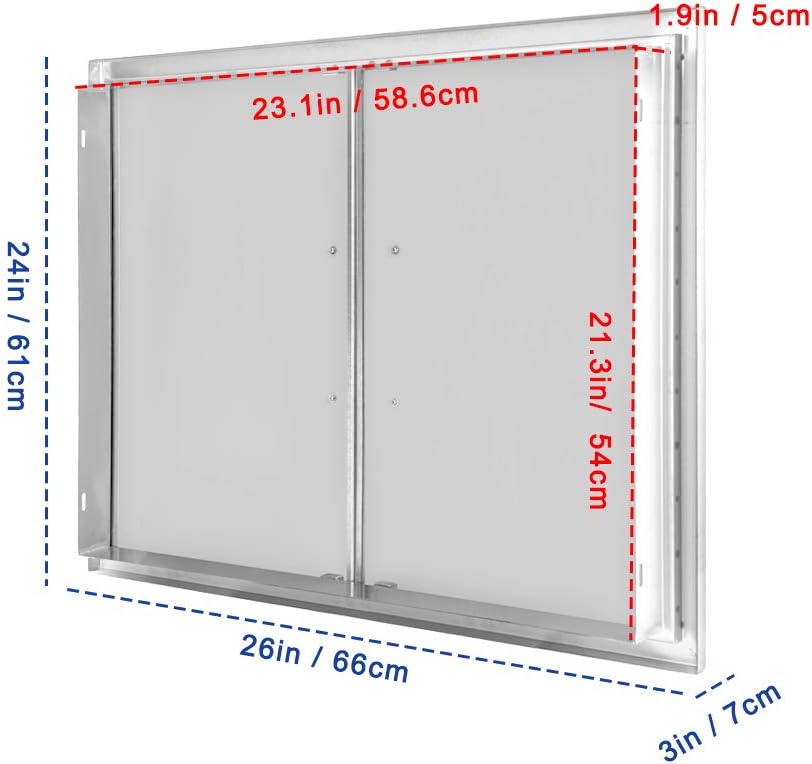 42 W X 21 H Stainless Steel Double Access Door I242505