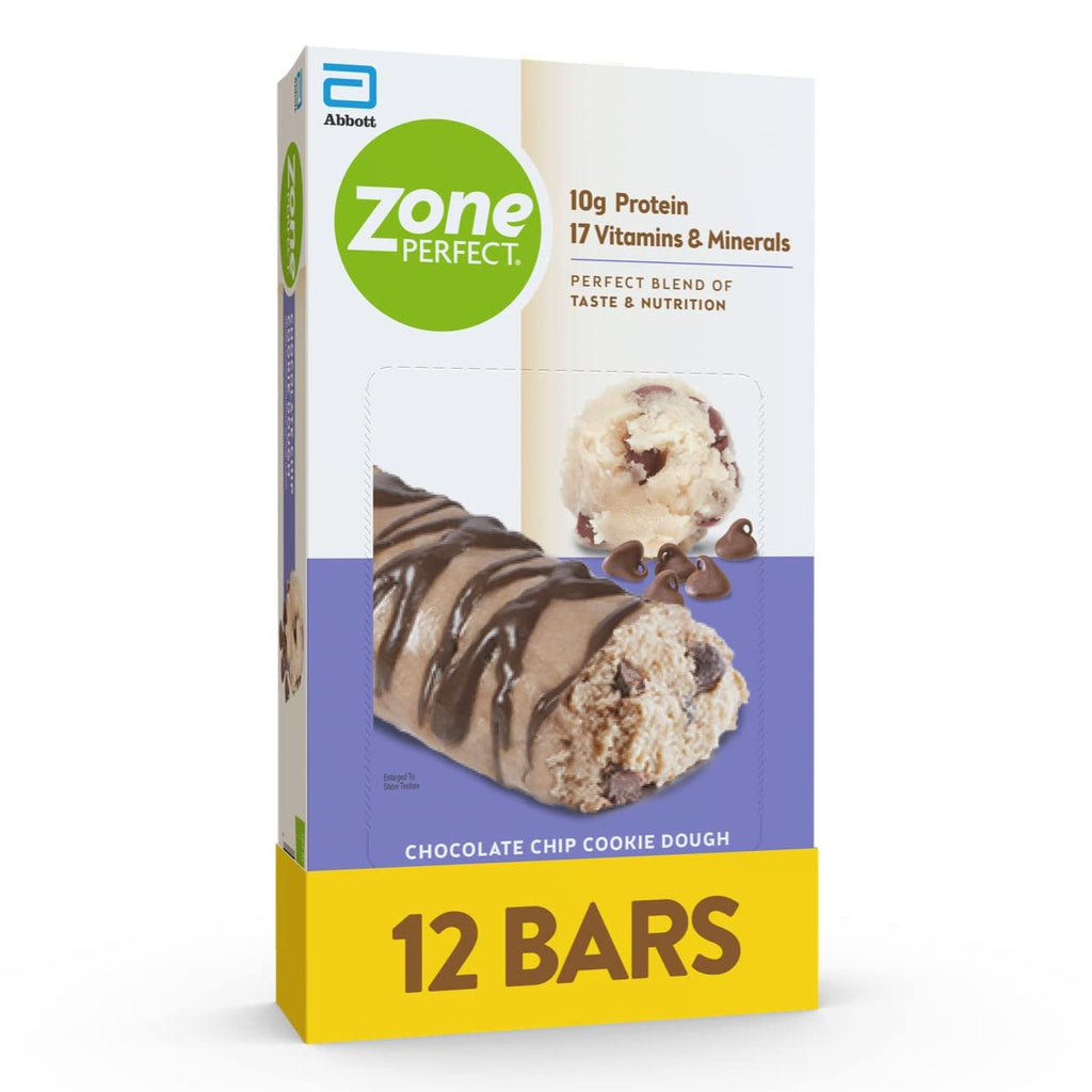 Chocolate Chip Cookie Dough Protein Bars, 10g Protein, 12 Bars J30160
