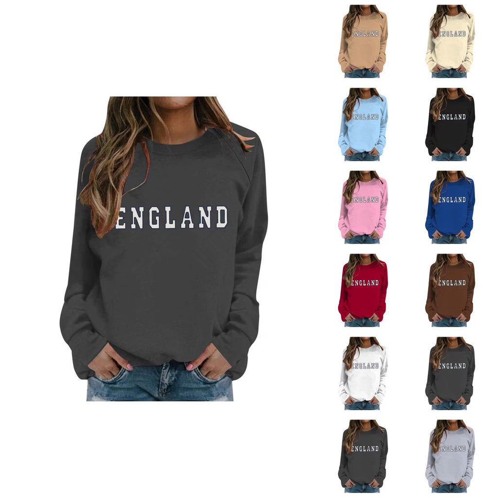 Round Neck Long Sleeved Printed Sweatshirt P460