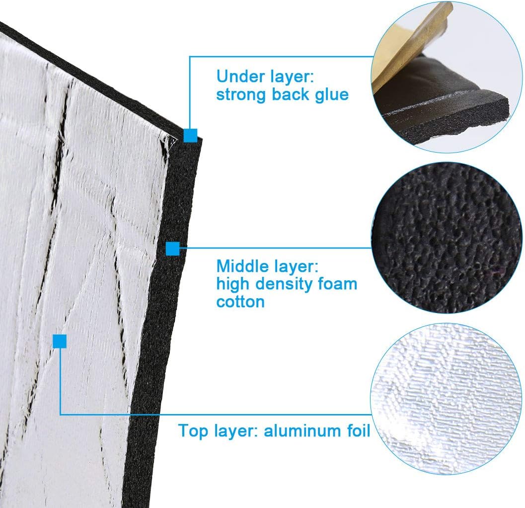 394mil 32.29sqft Heat Sound Deadener Insulation Mat U804124