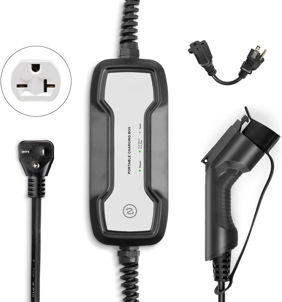 Level 1 10/16A Current Switchable Electric Car Charger with NEMA 5-15P Adapter Q574926