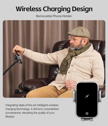 Grey Fabric Power Lift Recliner Chair with Cupholder and USB Ports C906
