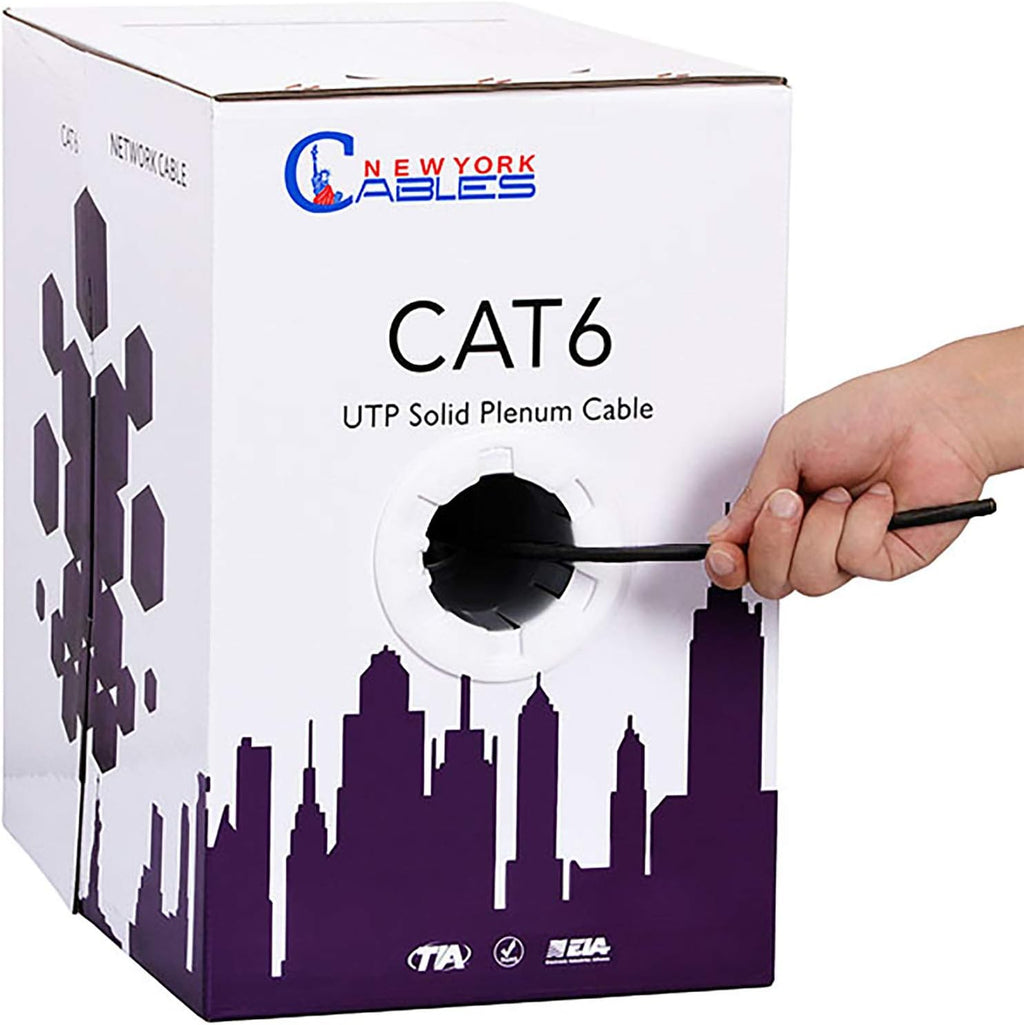 Black 1000ft CAT6 Plenum Cable P235659