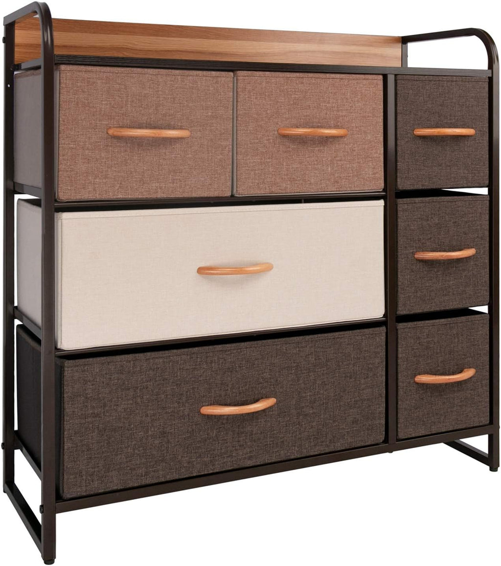 7 Drawer Fabric Dresser Storage Tower A87179