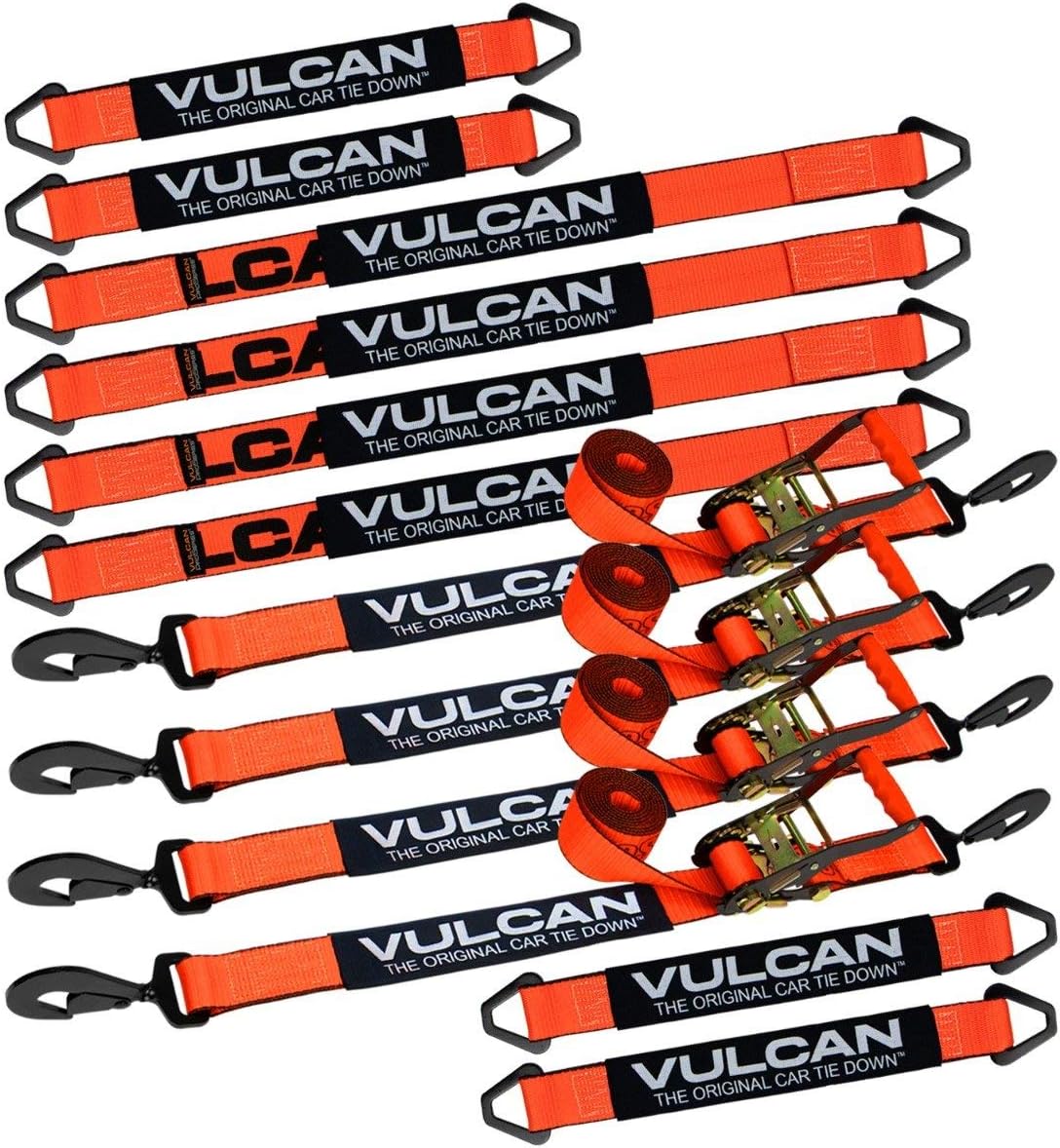 Axle Strap Tie Down Kit with Snap Hook Ratchet Straps C541