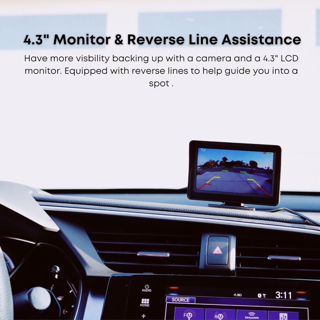 Solar Powered Wireless Backup Camera with 4.3 Monitor I1291