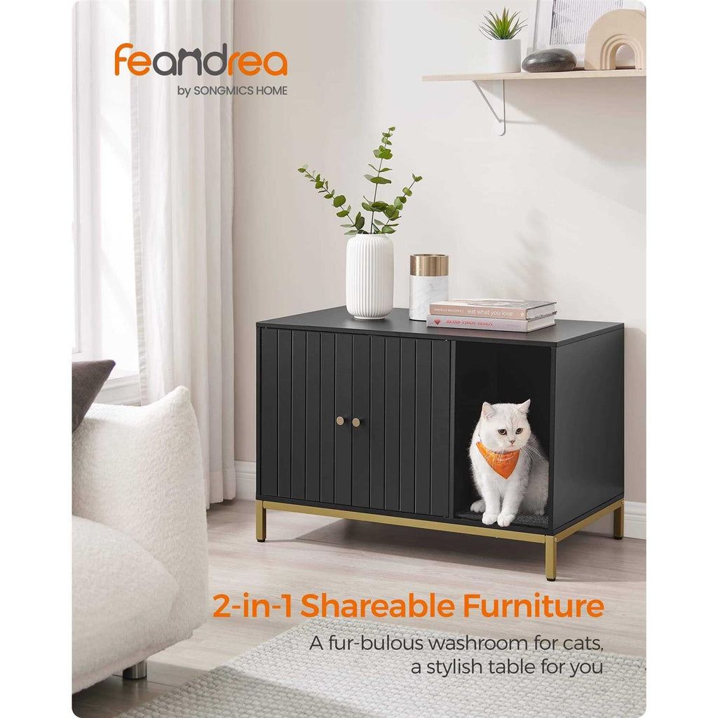 Litter Box Enclosure with Scratching Mat F31618