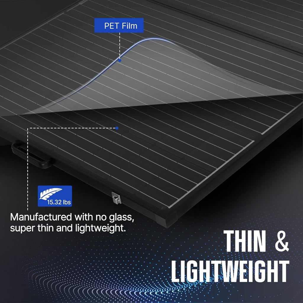 200W Monocrystalline Portable Foldable Solar Panel with 20A MPPT Controller F2021