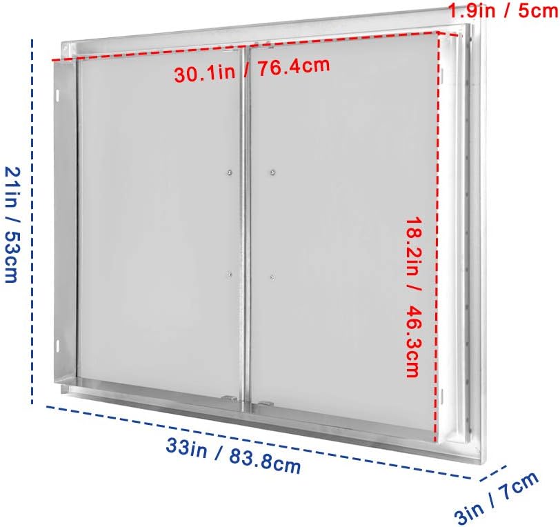 42 W X 21 H Stainless Steel Double Access Door I242505
