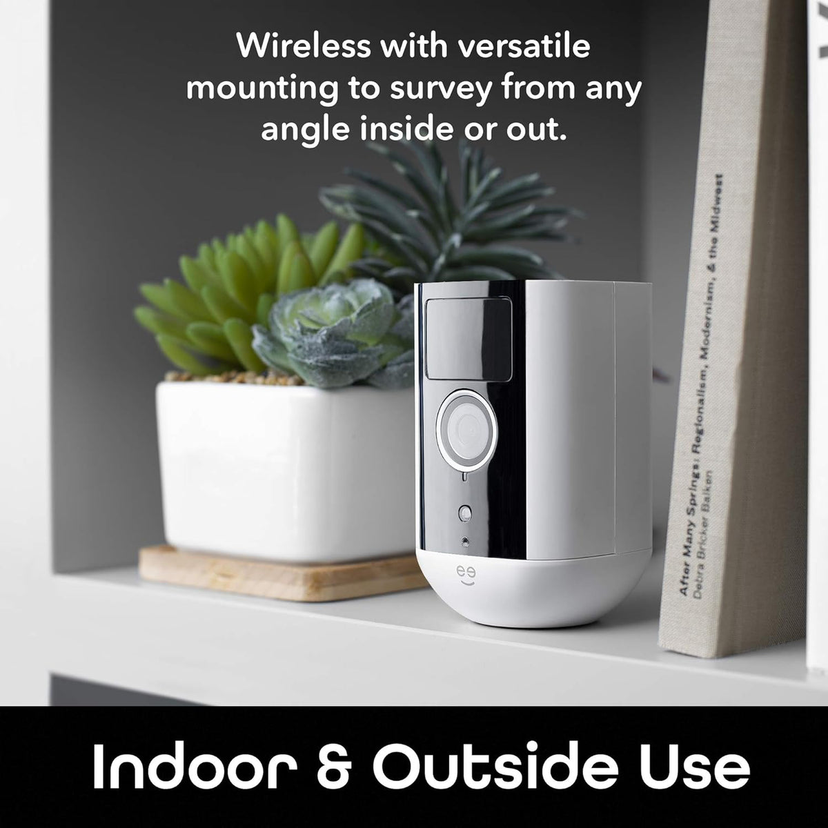 Wireless Indoor/Outdoor WiFi Security Camera, Rechargeable Battery-Powered 1080P Night Vision Waterproof (1 Pack) O43119