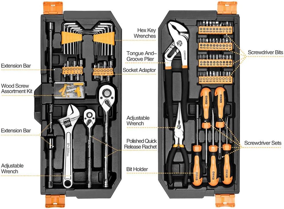192 Piece Mechanics Tool Set with Plastic Storage Case C527347