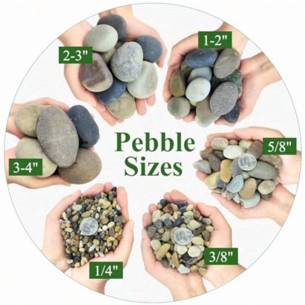 40lbs Natural River Rocks Smooth Stones W881