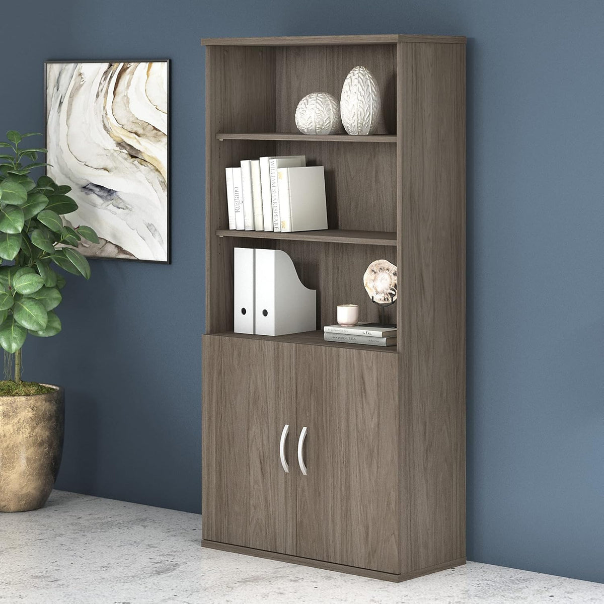 5 Shelf Bookcase with Doors I52973