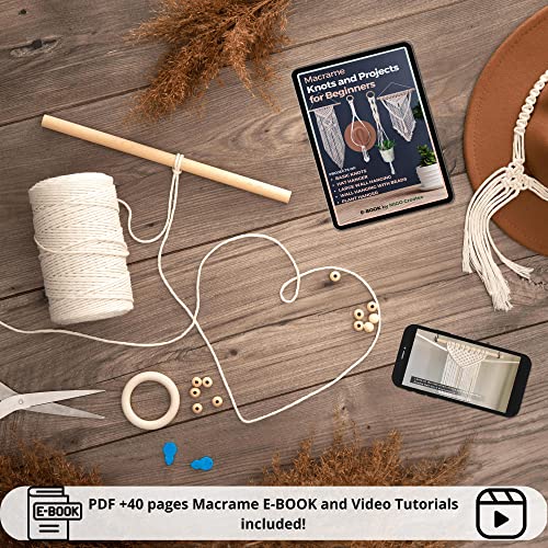 115 Pcs Macrame Kit with 220yd Cotton Yarn D16346
