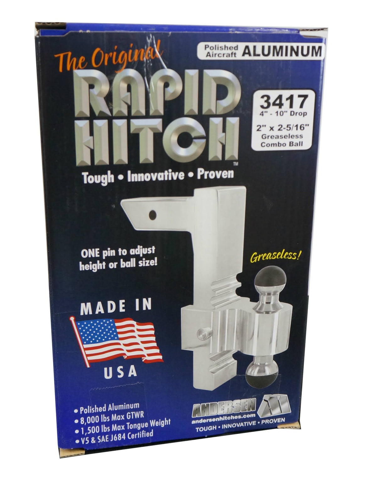 4 inch Rapid Hitch 2-1/2in Shank A708