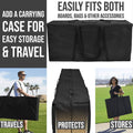 Black Marble Cornhole Set with Carrying Case C3758