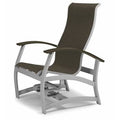 Marine Grade Sling Hidden Motion Patio Chair Textured Silver K4906