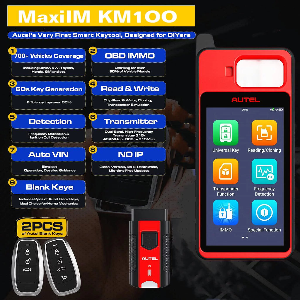 Universal Key Generator Kit Key Fob Programmer Immobilizer Tool Y6123