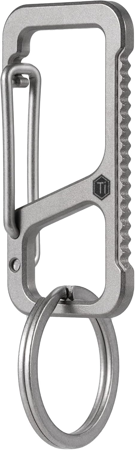 Keychain Carabiner Clip, Quick Release Titanium Key Holder, 2 inch Key Organizer R497