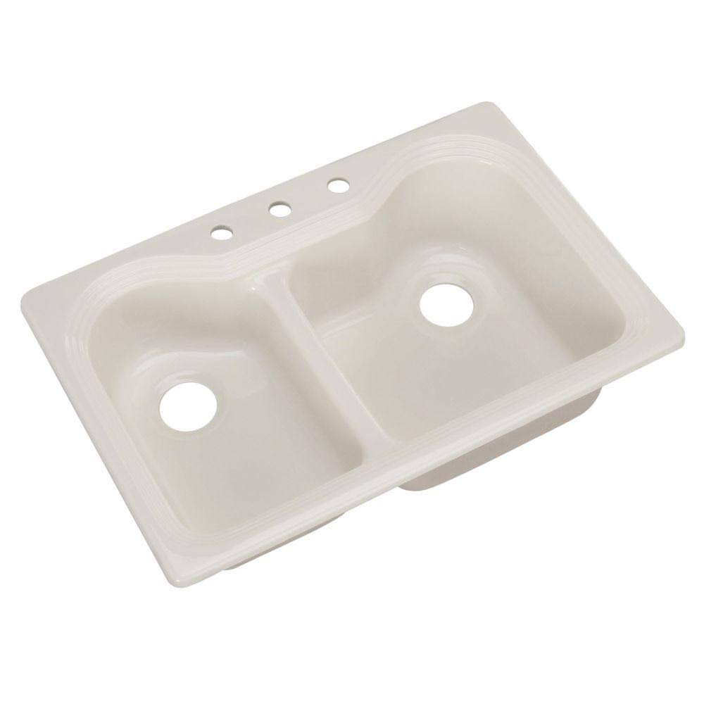Drop-In Acrylic Double Bowl Kitchen Sink G9343