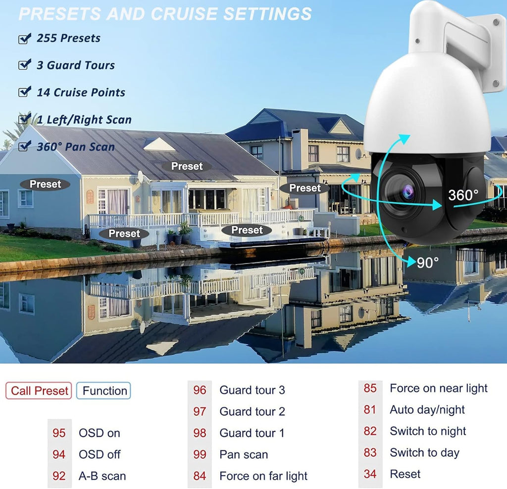 8MP Outdoor PTZ IP Camera with 4.7~84.6mm Motorized Lens K298